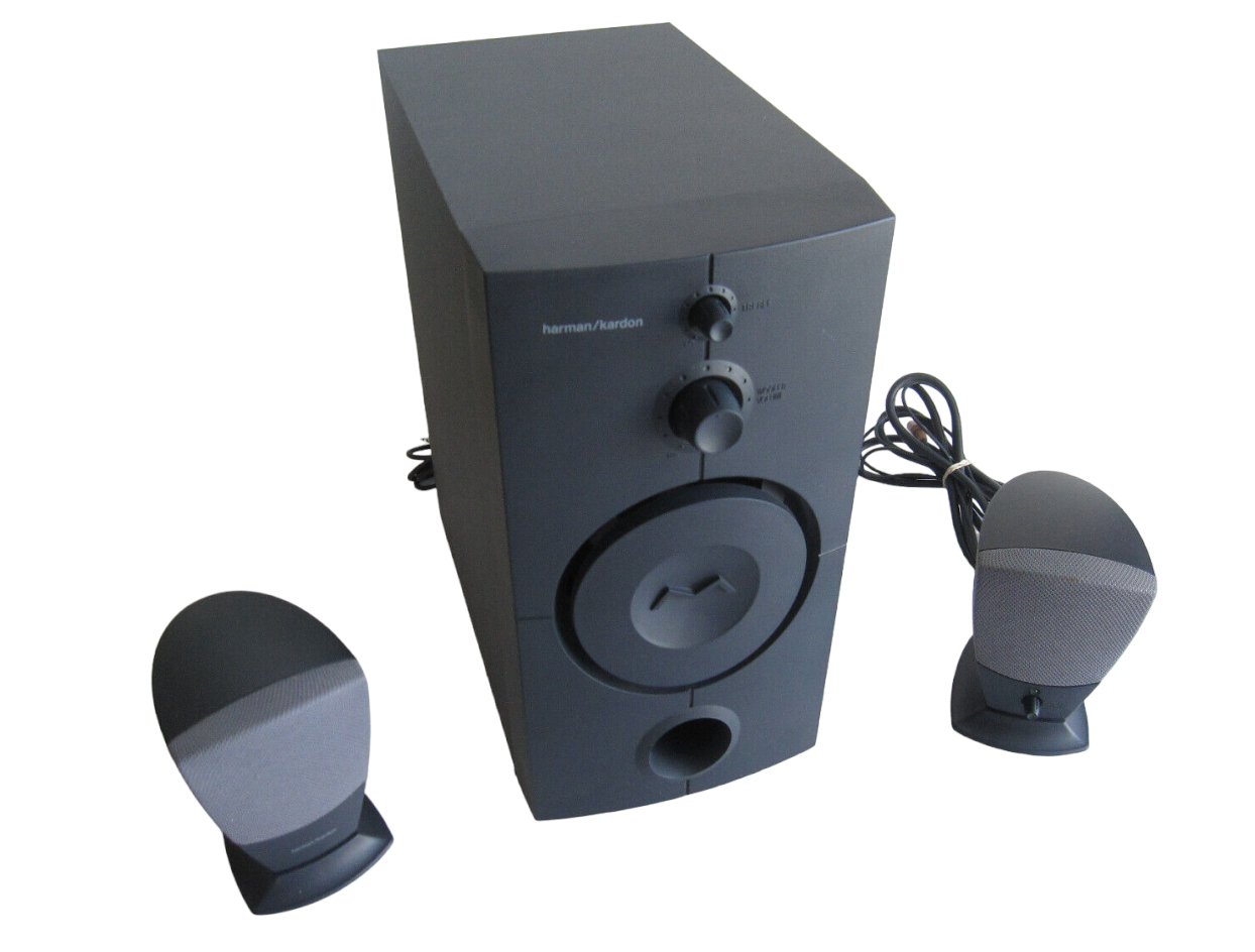HARMON KARDON HK395 3PIECE PC SPEAKER SYSTEM (TWO SPEAKERS & SUBWOOFER) eBay