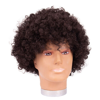 Giant Oversized Jumbo Afro 70's Halloween Costume Brown Disco Synthetic Fiber...