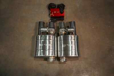 Valvetronic Designs Valved Mufflers 3'' Single In Dual Out w/Valve Controller