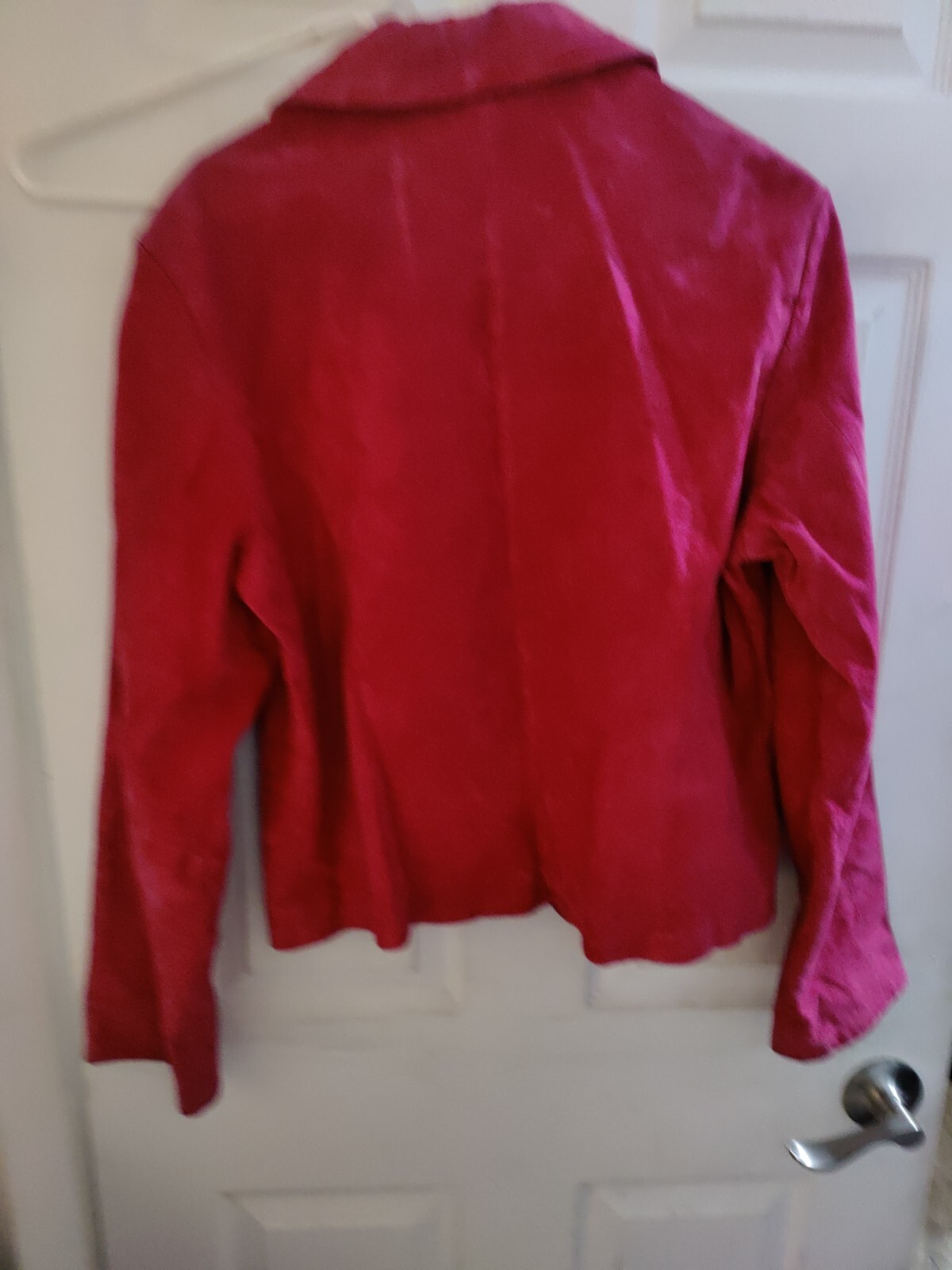 Aria VINTAGE Pink Sued Leather Jacket Blazer  - XL RARE image 4