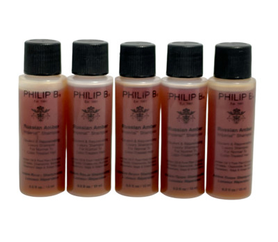 Philip B Russian Amber Imperial Shampoo (0.5fl.oz/15ml) sample size ''pack of 5''