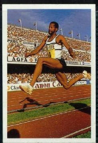 Scarce Trade Card of Willie Banks, Triple Jumper 1986