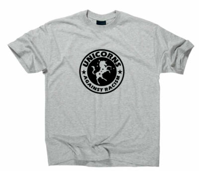 Unicorns Against Racism Funshirt Fun T Shirt, Gegen Rassismus Faschismus Nazis