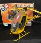 GI JOE YELLOW HELICOPTER WITH RARE ORIGINAL BOX VINTAGE 1975