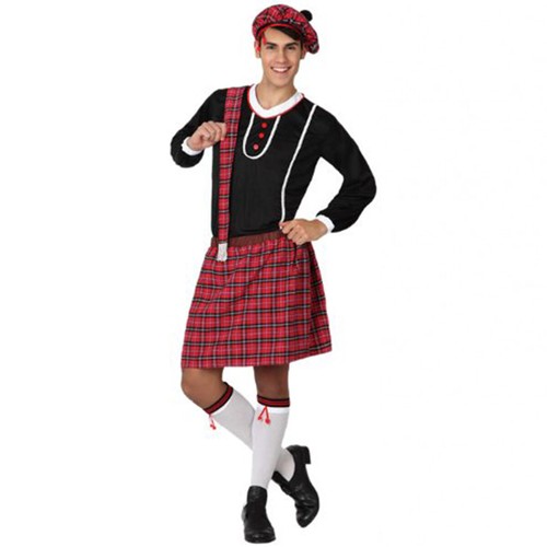 Costume Scozzese kilt e cappello Tg da 52 a 58