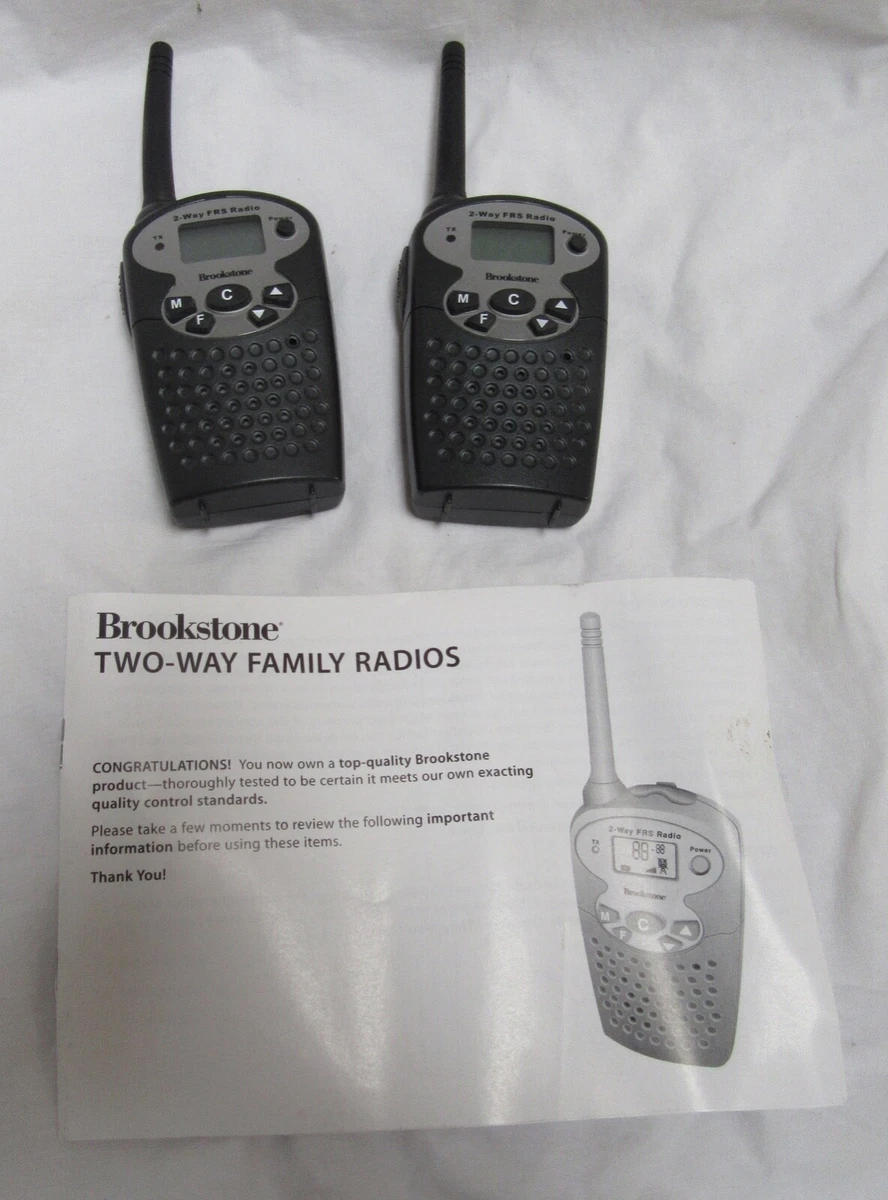 Brookstone Two Way Family Radios Set of two Black Model 3814