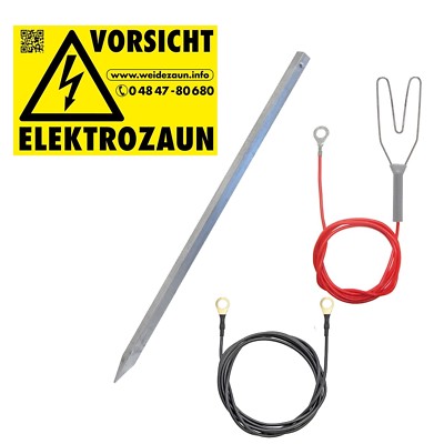 Erdanschluss Set Weidezaungerät Elektrozaungerät Erdstab Erdkabel Anschluss