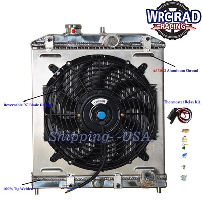 Aluminum Radiator Shroud Fan fits 1992-2000 Honda Civic Del Sol EK Integra 1994
