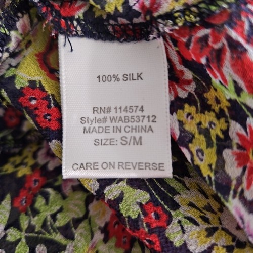 Bellatrix 100% Seide Blumen Staubmantel Strickjacke 3/4 Ärmel geblümt Größe S/M Neu ohne Etikett  - Bild 14 von 15