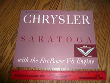 1952 Chrysler Saratoga Sales Brochure - Vintage