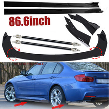 Front Bumper Lip Chin Spoiler Splitter Body Kit Side Skirt For Bmw 3 Series