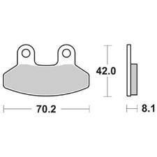 SYM Joyride E2 125 2003-2006 PLAQUETTES DE FREIN SBS 178 HF (BIO)