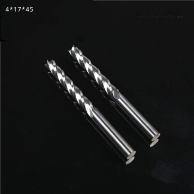2Pcs 4mm Shank 17mm 4 FLUTE CARBIDE End Mills CNC Cutting Tools Router Bit