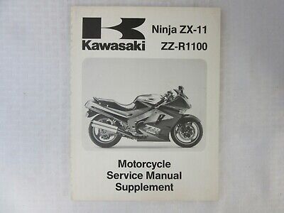ORIGINAL KAWASAKI NINJA ZX-11, ZZ-R1100 SRVC MANUAL SUPPLEMENT,  #99924-1127-51 | eBay
