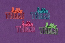 HELLO THERE die cuts scrapbooking cards