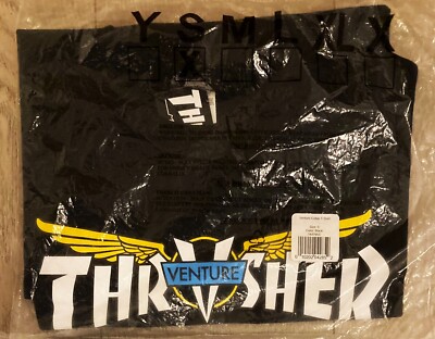 Thrasher T-Shirt Venture Trucks Wings Awake Collab Black Schwarz Mag Nero Tee -S