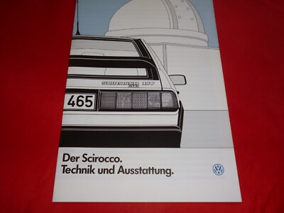 VW Scirocco Typ 53B GT GTL GTX GT 16V GTX 16V Technik Ausstattung Prospekt 1987