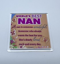WORLDS BEST NAN Fridge Magnet - Ideal Gift idea !!!