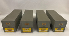 Vintage Kodak Kodaslide Metal Slide Compartment Sequence File Box Lot of 4
