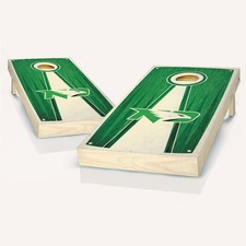 North Dakota Cornhole Boards Skip's Garage Stained Wood 24x48 Outdoor Game