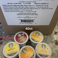 New Starbucks Coffee K Cup Pods Variety Pack Toffee Caramel Cinnamon Dolce Vanil