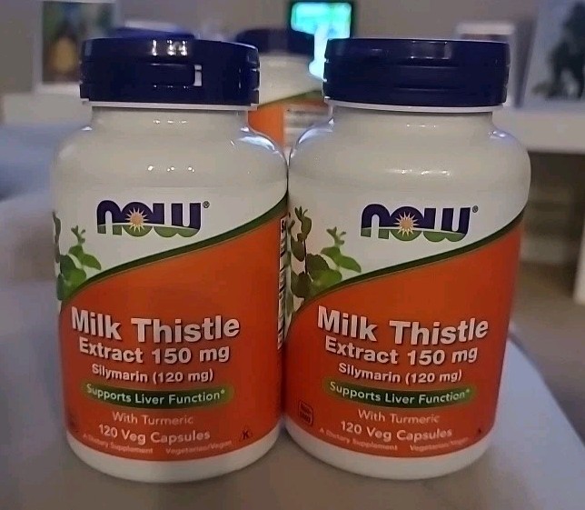 NOW FOODS Milk Thistle Extract 150 mg Silymarin 120 mg 120 Veg Capsules