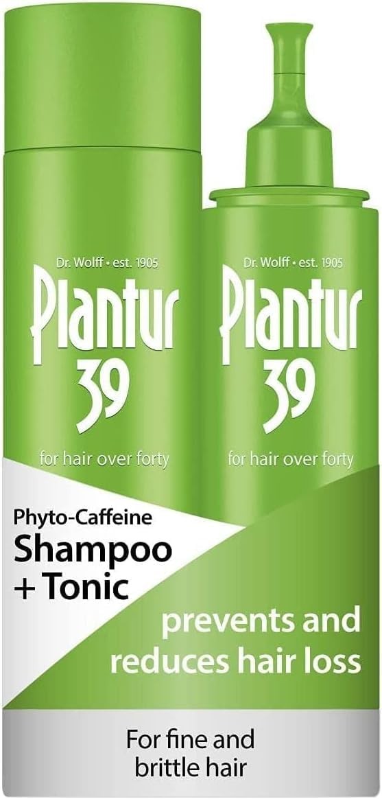 Plantur 39 Caffeine Shampoo and Tonic Set Prevents and Reduces Hair Loss | For