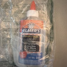 Elmer's Clear School Glue 5oz Washable Non Toxic Clear Adhesive for Slime Making