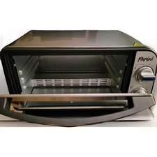 Parini Toaster Oven Stainless Steel - Bakes, Toasts, Broils Timer - Tray & Rack