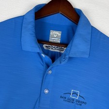 Camisa Polo de Golf Callaway Opti-Dri Para Hombres Grande Azul San Luis Obispo Country Club