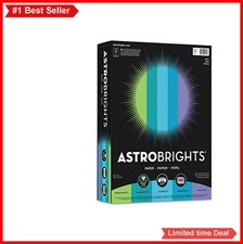 Astrobrights Color Copy Paper 24lb 8.5x11 Cool Assortment 500 Sheets Laser