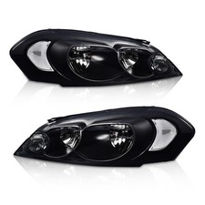 Headlights 06-07 Monte Carlo 06-13 Impala 14-16 Impala Ltd Smoky Lens Black Hsg