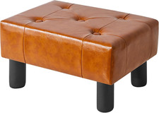 YMYNY Kleine Fußbank, Kunstleder Rechteckiger Sitzhocker Für Wohnzimmer, Pouf Co