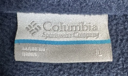Columbia men’s Basin Trail III full zip fleece jacket navy blue size LG image 7