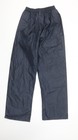 Regatta Mens Blue Waterproof Rain Trousers Size S 28in Elasticated Waist