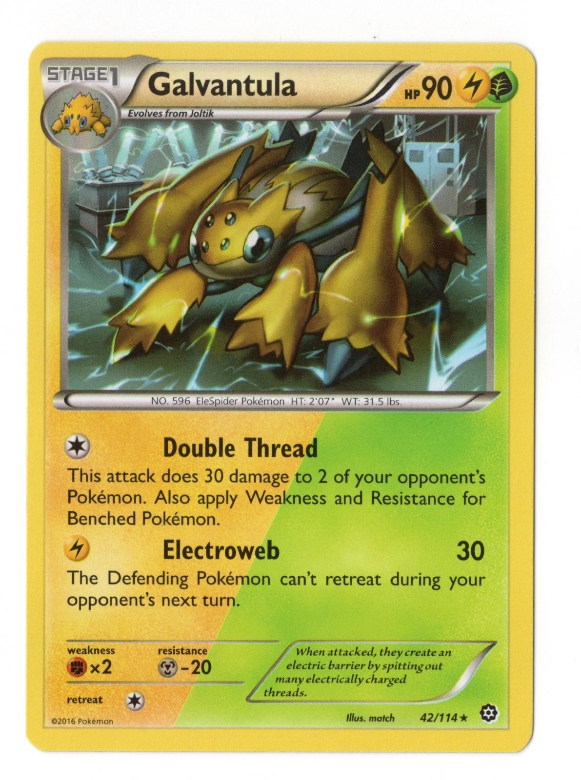 Galvantula 42/114 Rare Steam Siege Pokemon Near Mint