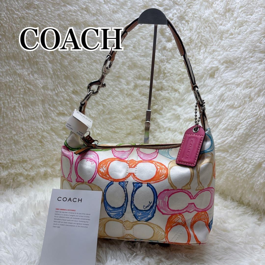 Coach Hobo Bag Multicolor Signature Rare with Tag