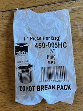 Mueller industries plastic 1/2 Inch Threaded Plug 450-005HC 