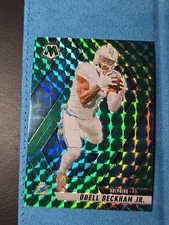 2025 Panini Mosaic #189 Odell Beckham Jr Green Reactive Prizm Miami Dolphins