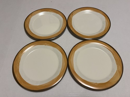Brand New G.E.T 9" Wide Rim Plate Diamond Ivory Base Color (4 Plates) - Afbeelding 1 van 3