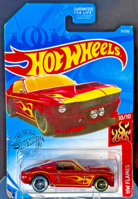 Hot Wheels '67 Ford Shelby GT-500 Metallic Red Hot Wheels Flames 10/10 Gorgeous