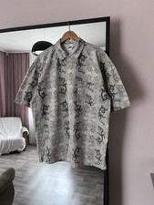 Vintage 90s NO FEAR Made In USA Hawaiian Dragon Button Up Surf Shirt - XLarge