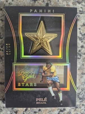 2016-17 Panini Black Gold - Stars Pelé #S-P Holo Gold /50