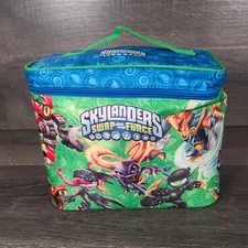 Skylanders Swap Force Carry Case Travel Tote Bag w/ Zipper & Handle Figure Green