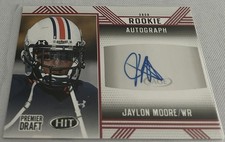 2020 Sage Hit Premier Draft Football Jaylon Moore Western Michigan Red Auto RC