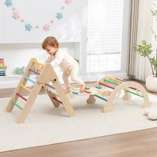 GALACTICA Wooden Indoor Climbing Frame Foldable Climbing Toys for Baby Toddler
