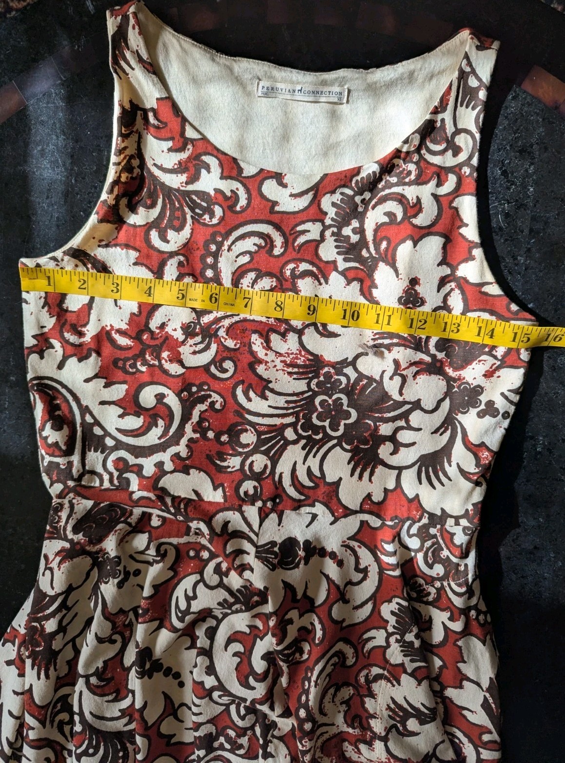 Peruvian Connection White Rust Brown Baroque/Flor… - image 11