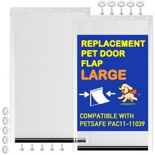 2 Pack Large Dog Door Replacement Flaps with Screws, Compatible with Petsafe ...