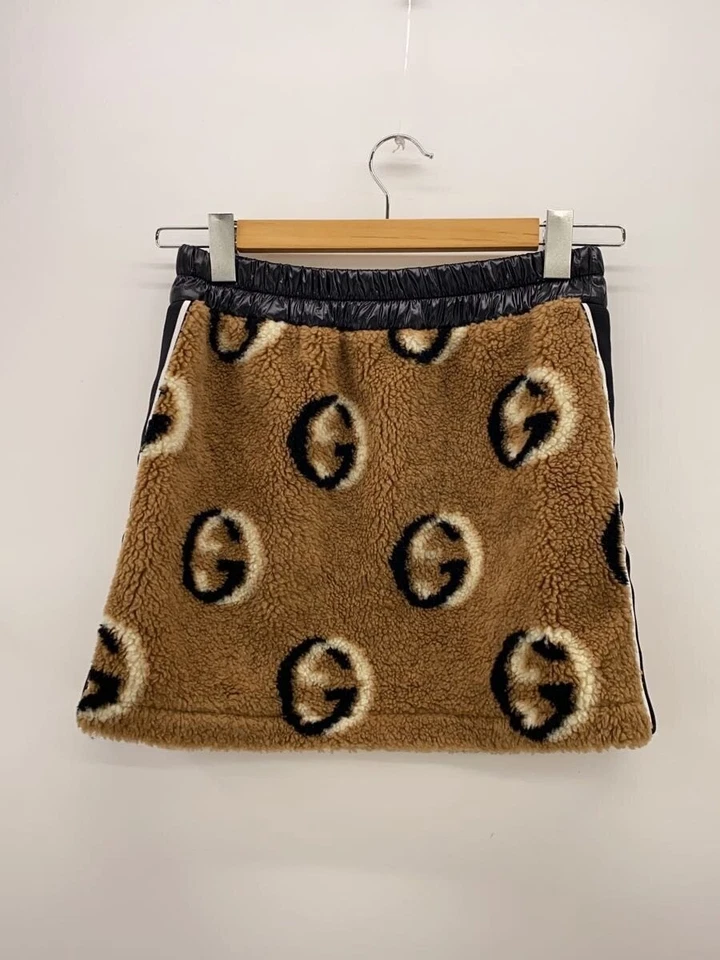 Saia de lã GUCCI intertravada G S lã bege padrão de porão 7670112XJF7Q - Imagem 2 de 4