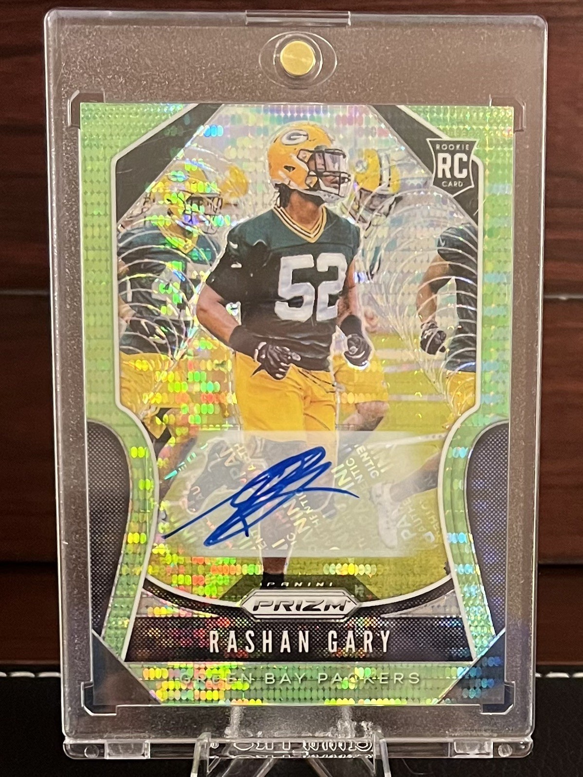 Rashan Gary Autograph Neon Green Pulsar Prizm #317 2019 Panini Prizm Football